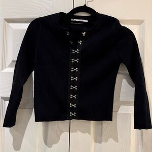 Zara Black Sweater with Silver Accents